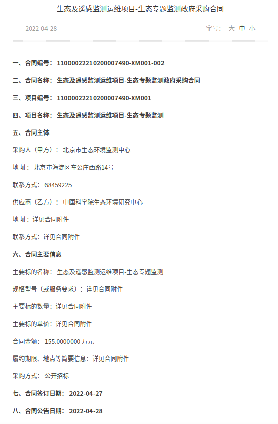 生态合同公示