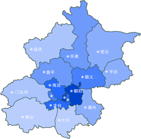 北京各区PM2.5分布